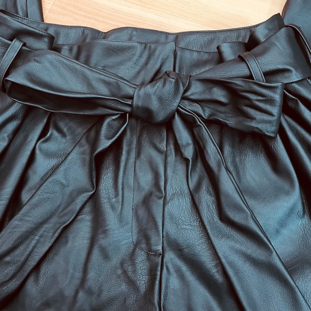 Faux leather pants